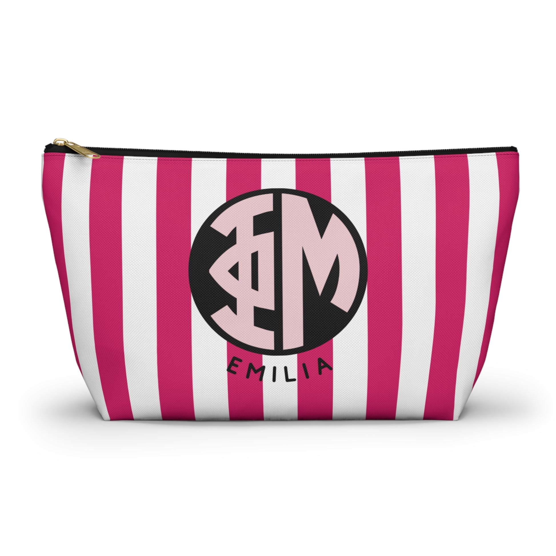 Phi Mu Personalized Stripe Makeup Bag - Ivy Society