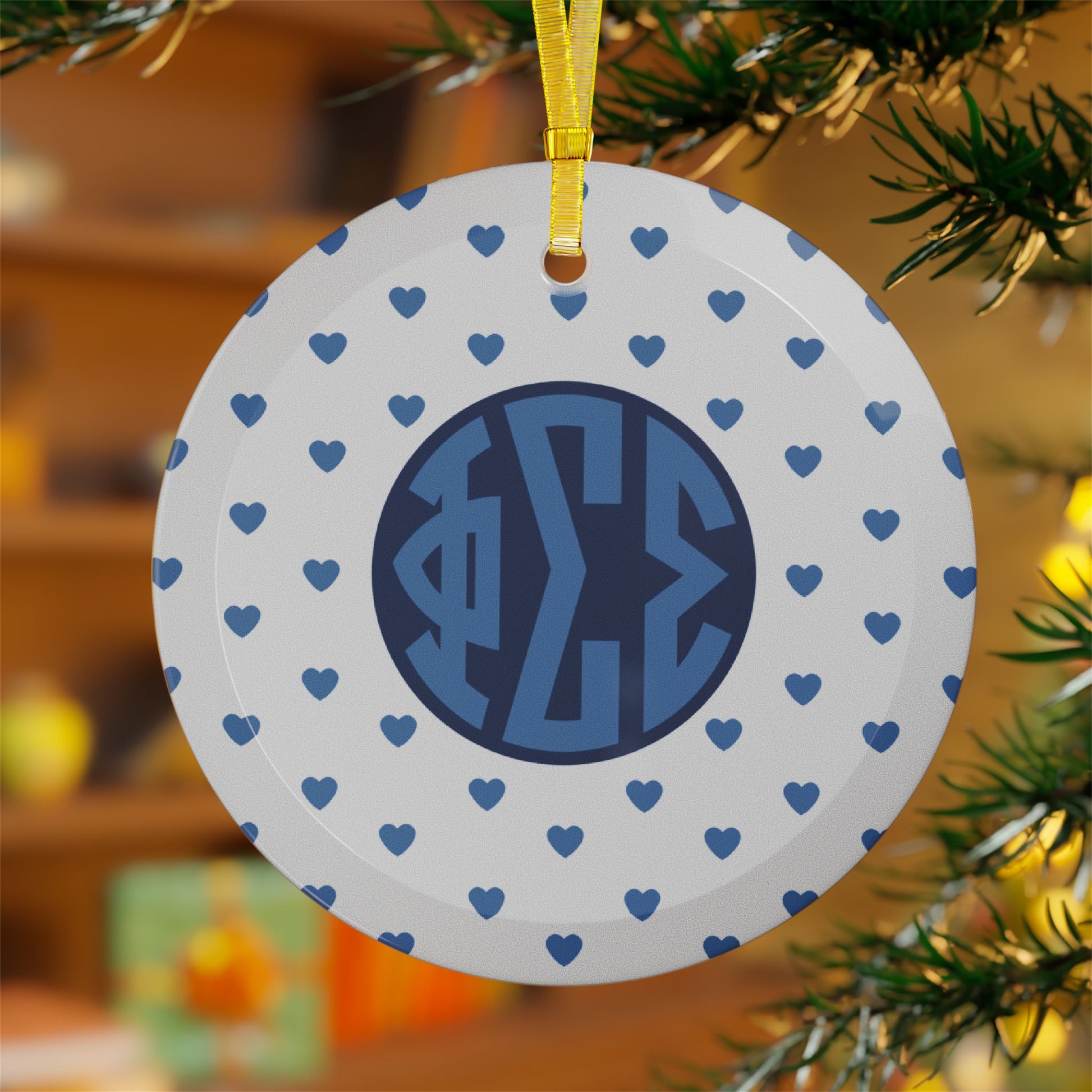 Phi Sigma Sigma Hearts Ornament - Ivy Society