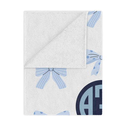 Alpha Xi Delta Personalized Bow Blanket - Ivy Society