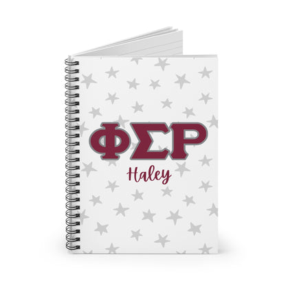 Phi Sigma Rho Personalized Star Notebook - Ivy Society