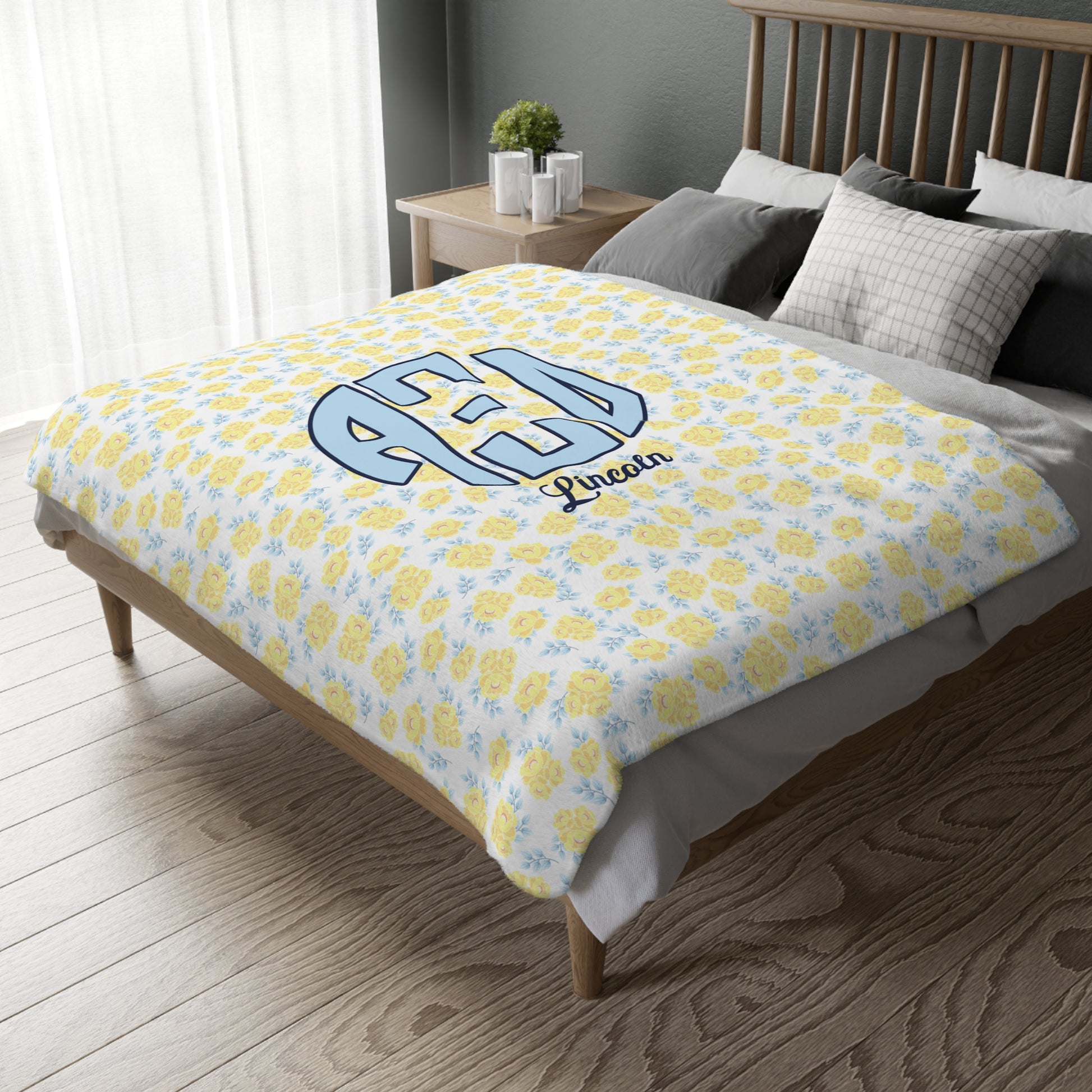 Alpha Xi Delta Double Sided Personalized Fleece Blanket - Ivy Society