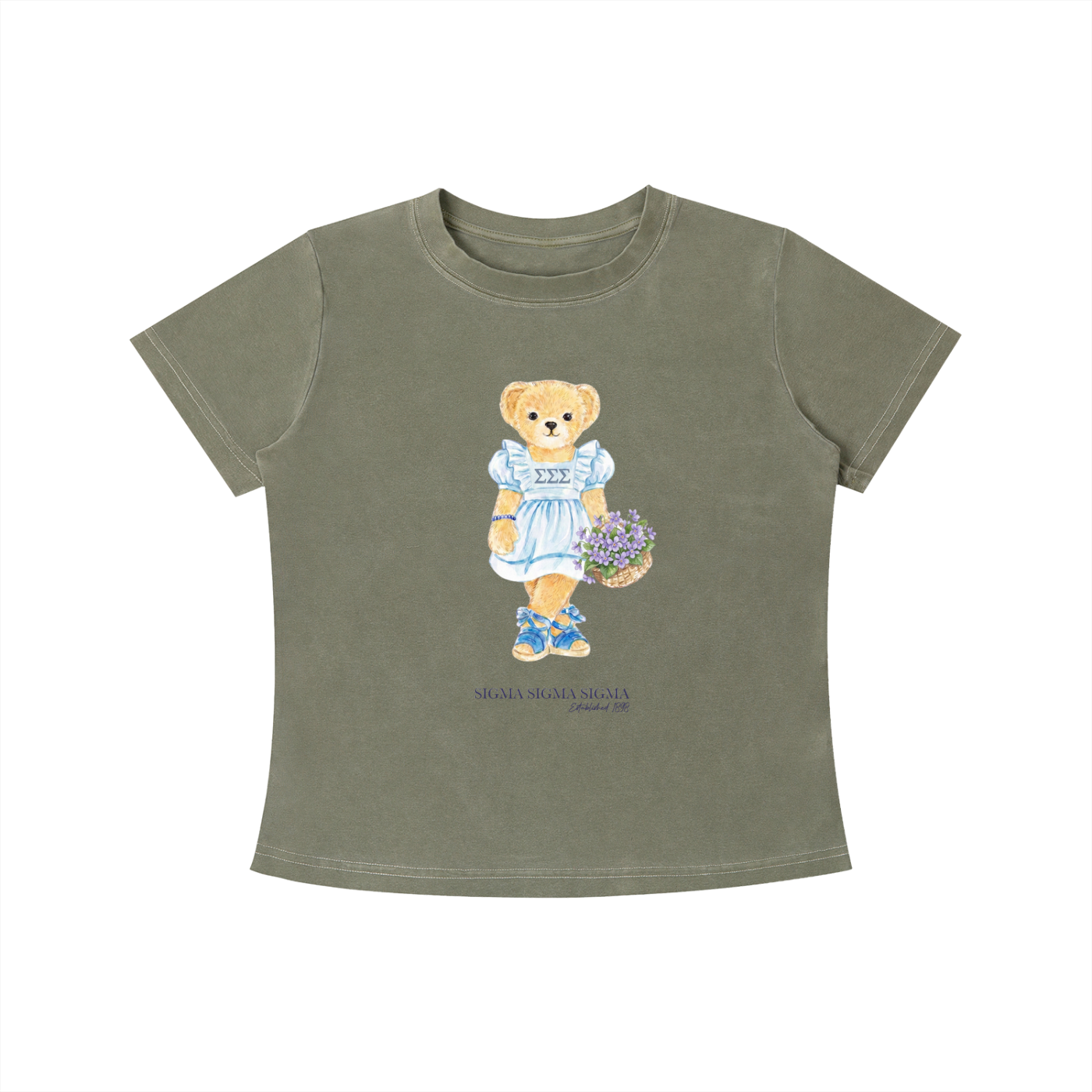 Tri Sigma Flower Bear T Shirt