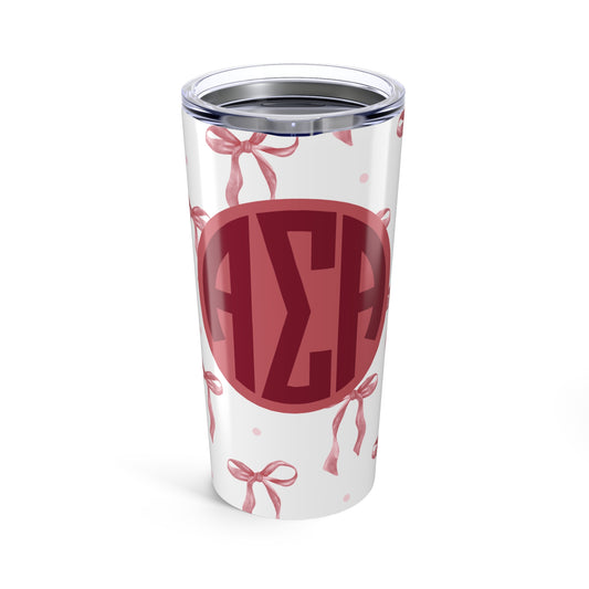 Alpha Sigma Alpha Bow Tumbler - Ivy Society