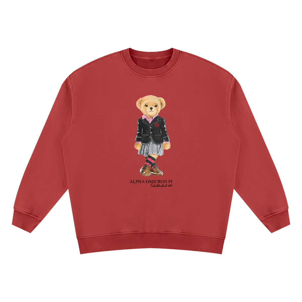 Alpha Omicron Pi Sorority Bear Vintage Wash Sweatshirt