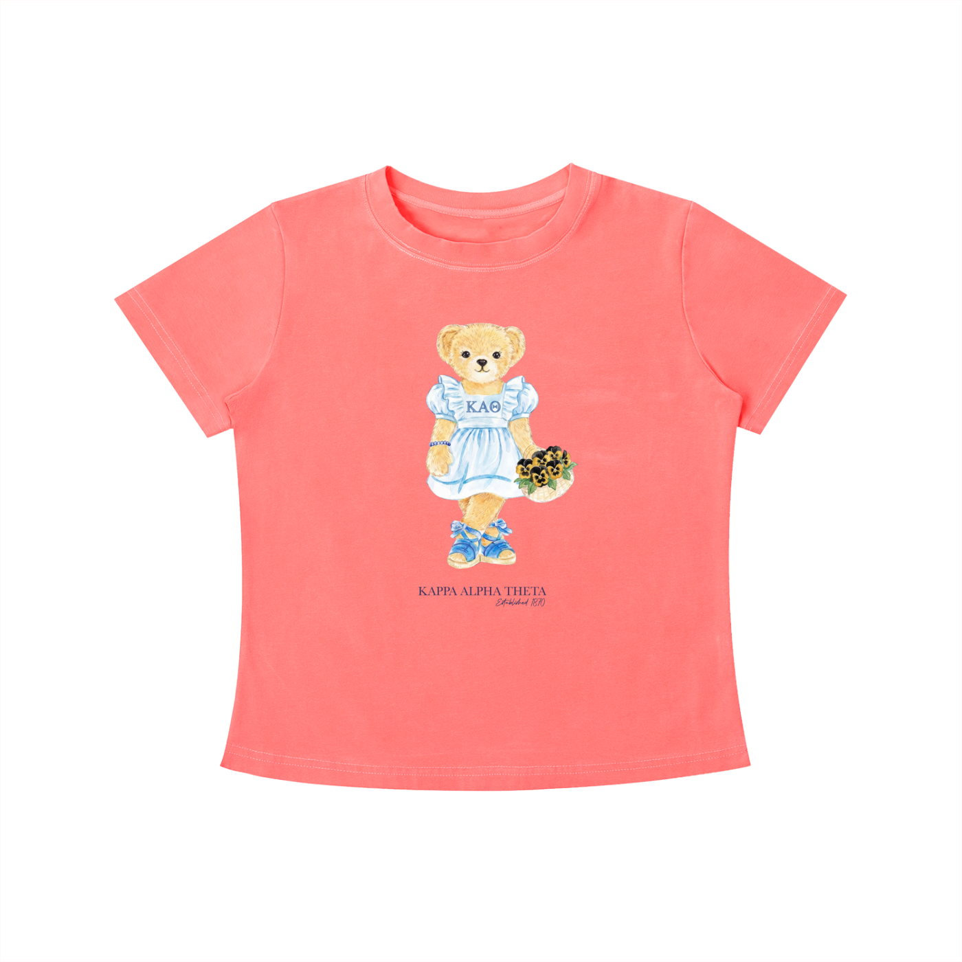 Kappa Alpha Theta Flower Bear T Shirt