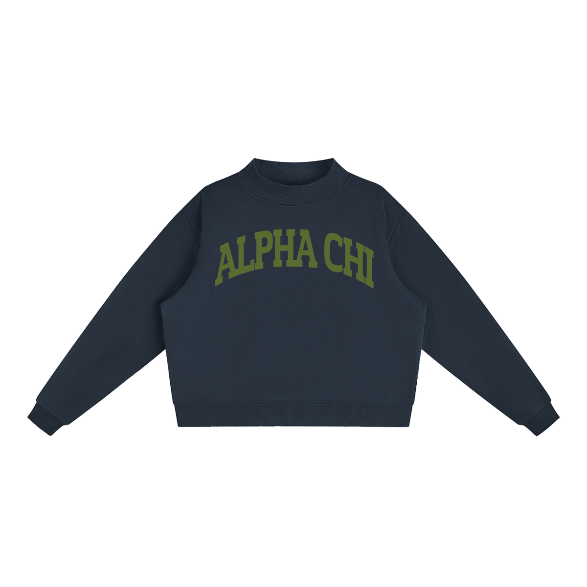 Alpha Chi Omega Mock Neck Sweatshirt