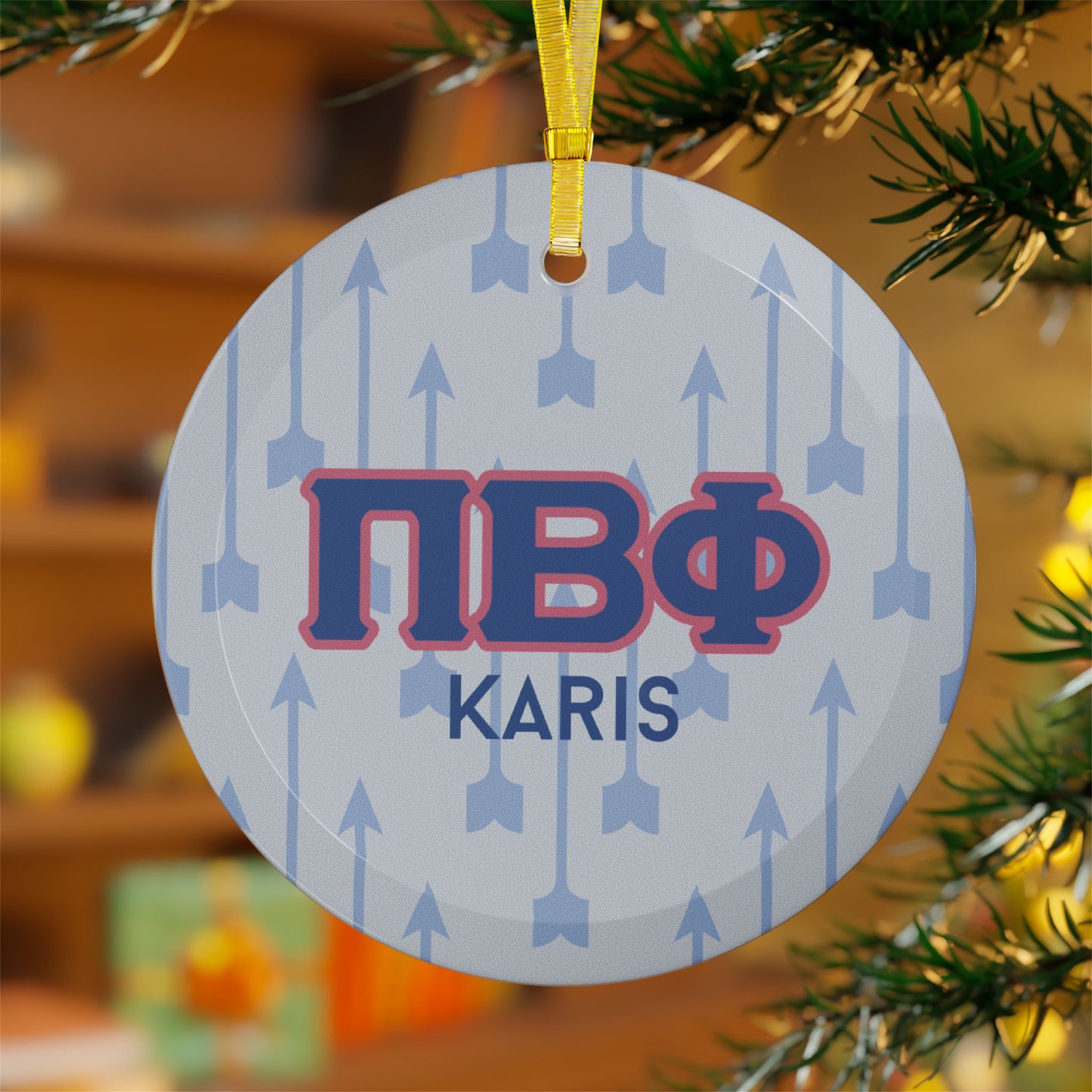 Pi Beta Phi Personalized Arrow Ornament - Ivy Society