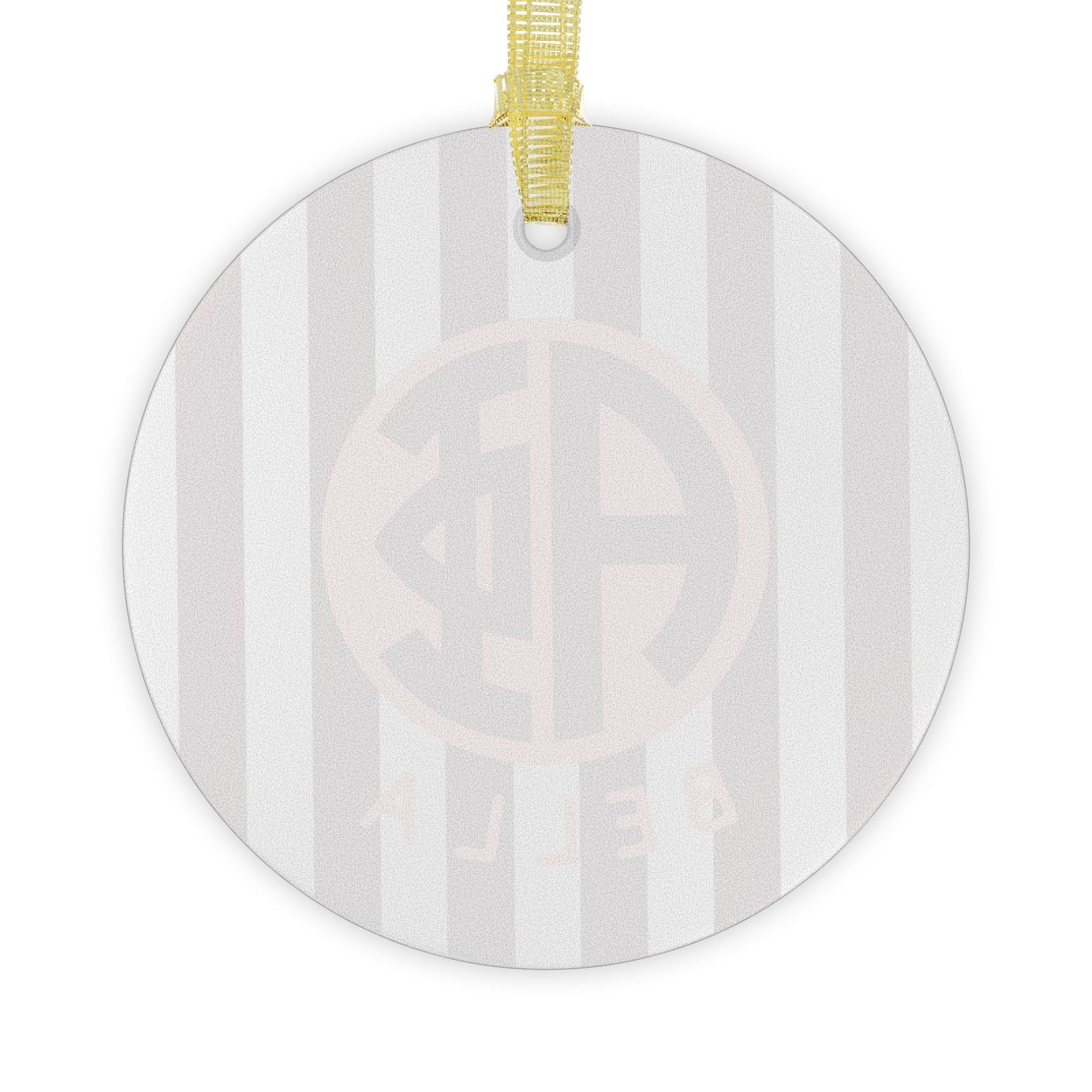 Alpha Phi Personalized Stripe Glass Ornament - Ivy Society