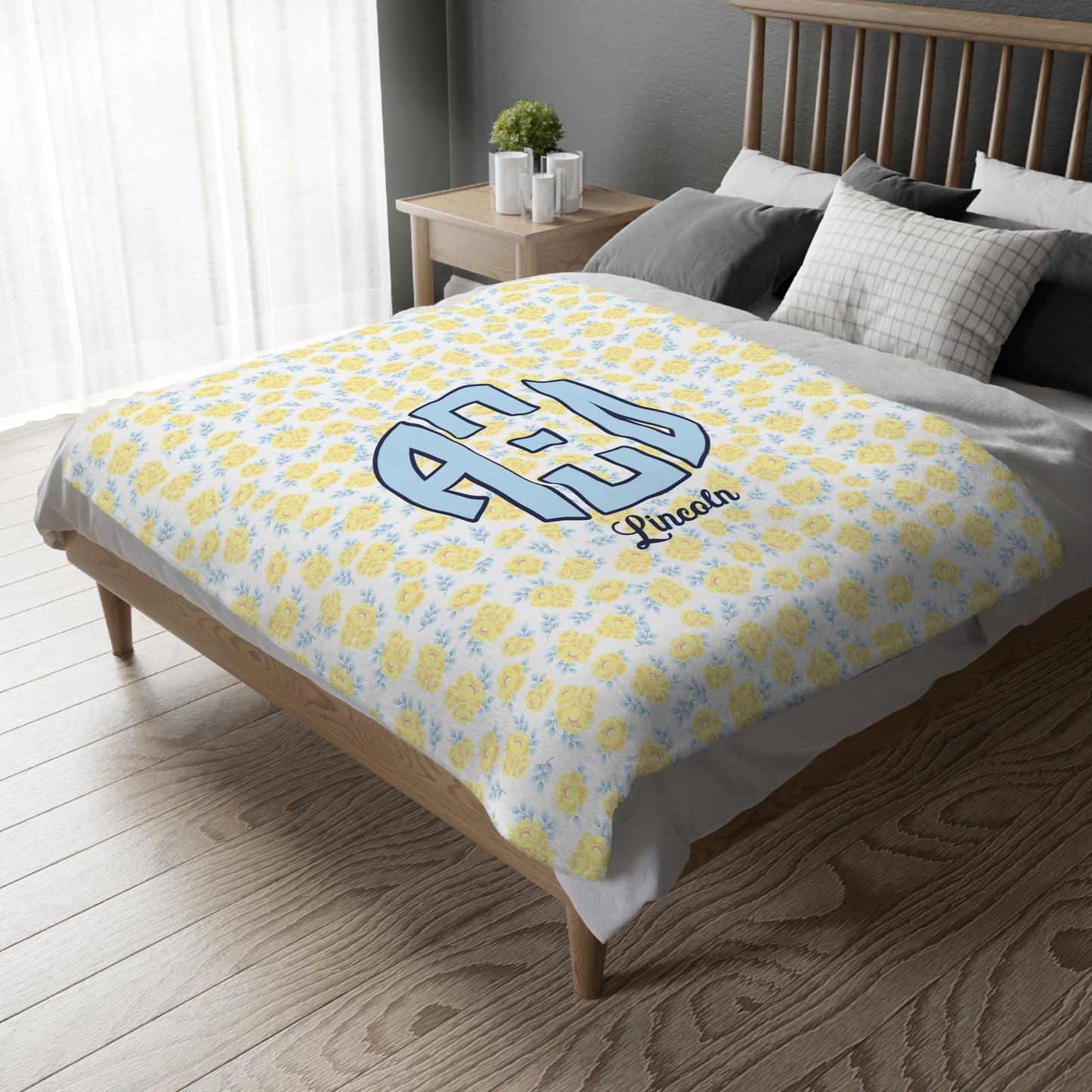 Alpha Xi Delta Double Sided Personalized Fleece Blanket - Ivy Society