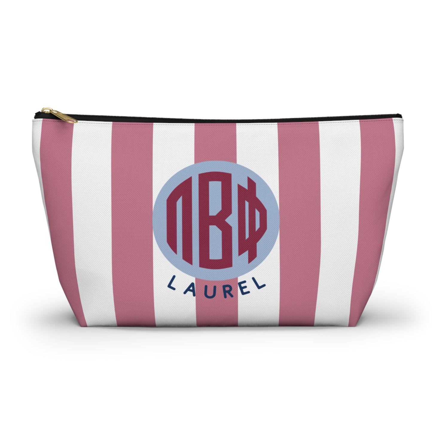 Pi Beta Phi Personalized Stripe Makeup Bag - Ivy Society