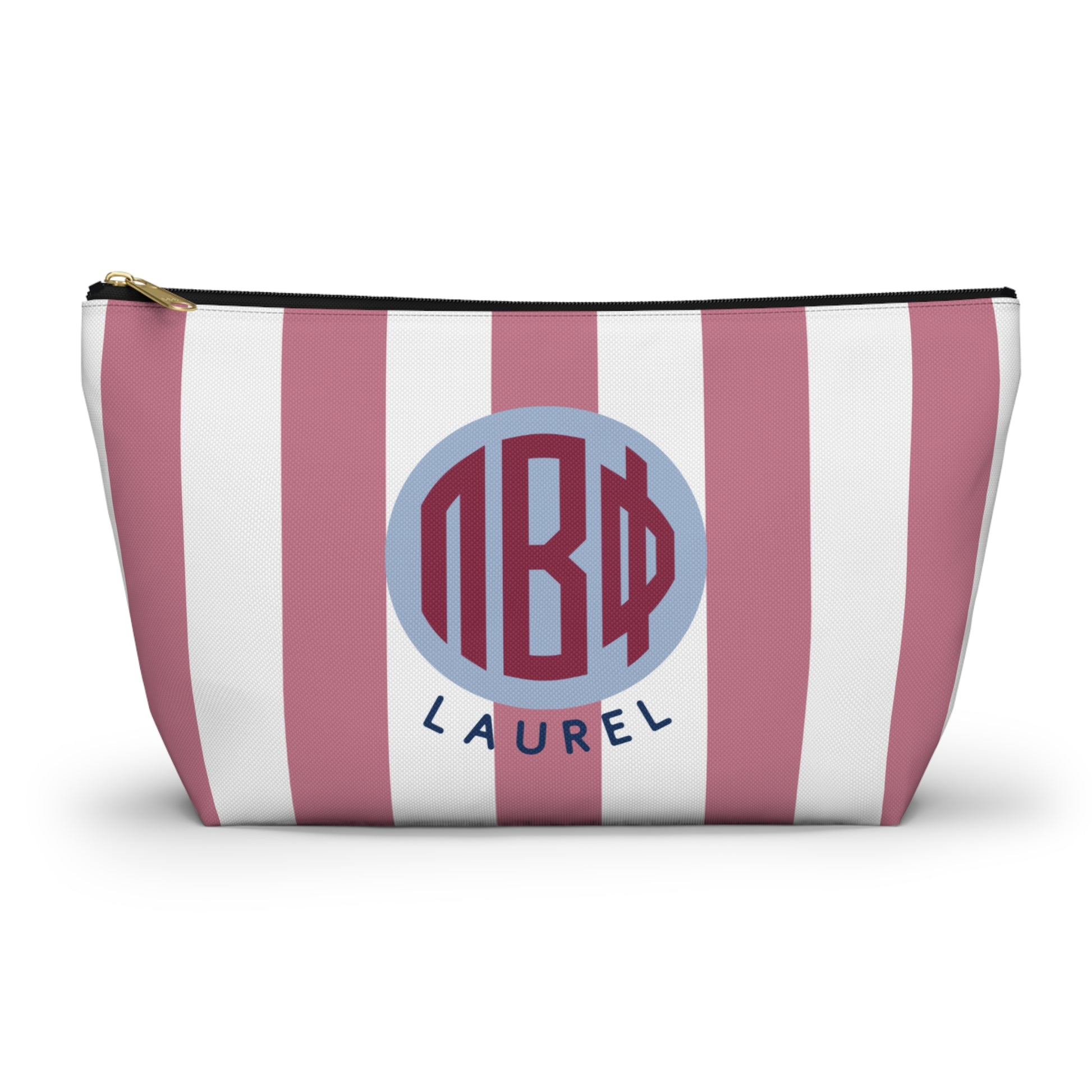 Pi Beta Phi Personalized Stripe Makeup Bag - Ivy Society