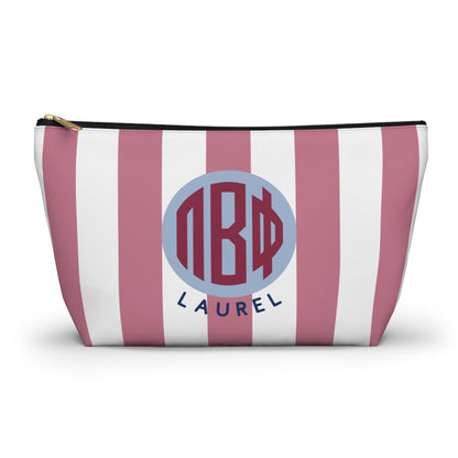 Pi Beta Phi Personalized Stripe Makeup Bag - Ivy Society