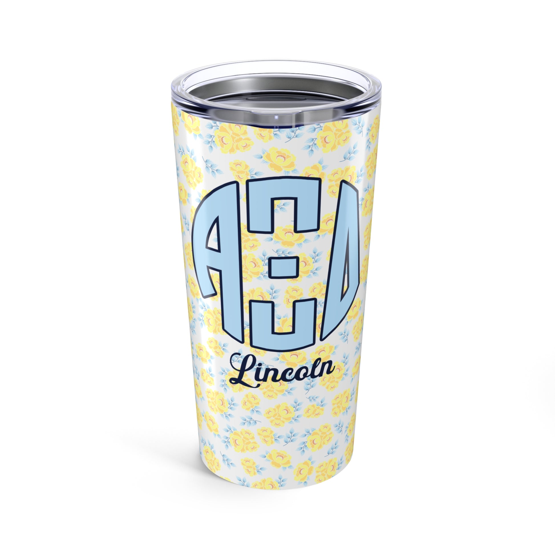 Alpha Xi Delta Flower Personalized Tumbler - Ivy Society