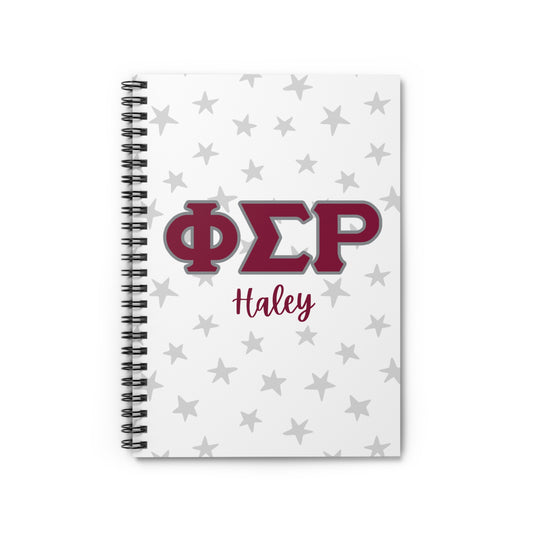 Phi Sigma Rho Personalized Star Notebook - Ivy Society