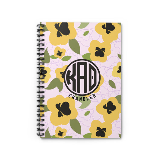 Kappa Alpha Theta Personalized Flower Notebook - Ivy Society