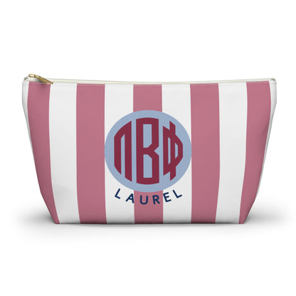 Pi Beta Phi Personalized Stripe Makeup Bag - Ivy Society