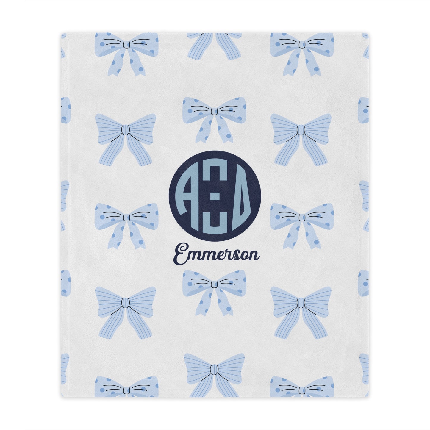 Alpha Xi Delta Personalized Bow Blanket - Ivy Society