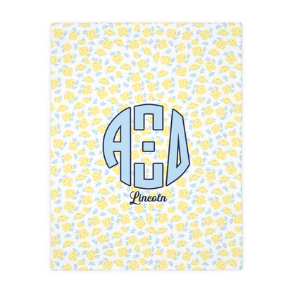 Alpha Xi Delta Double Sided Personalized Fleece Blanket - Ivy Society