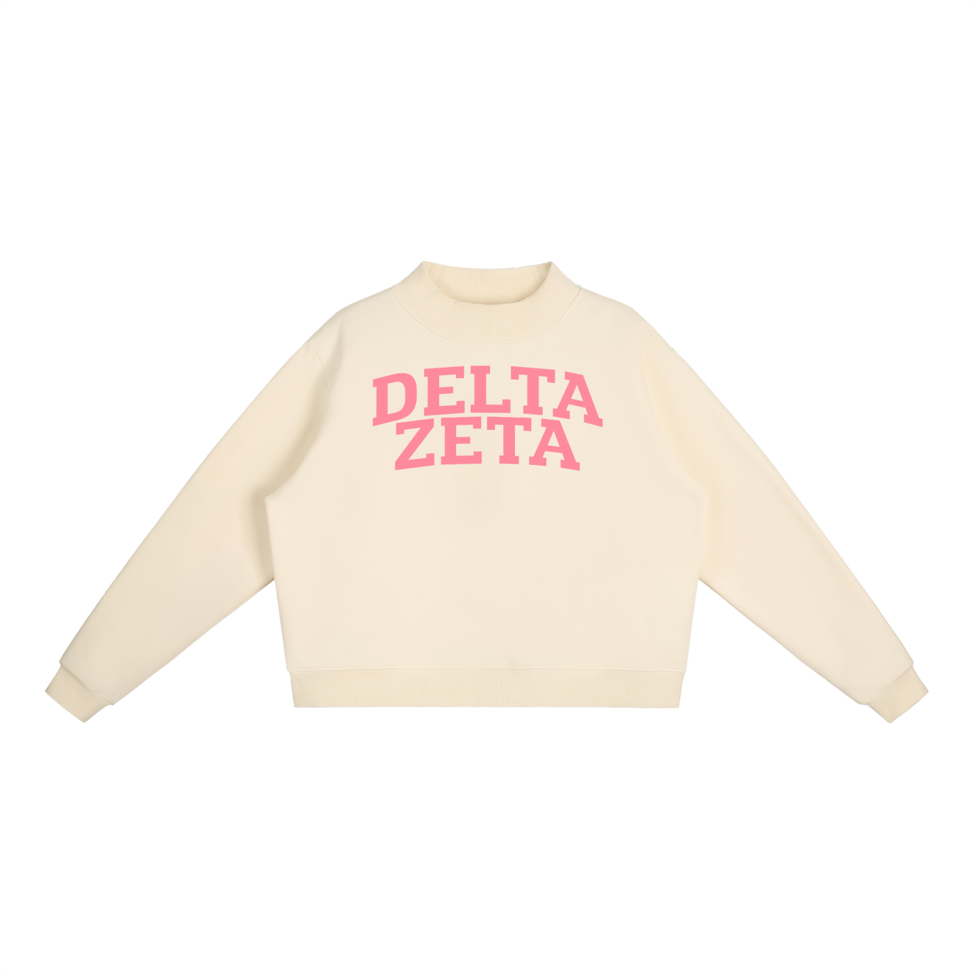 Pink Delta Zeta Mock Neck Sweatshirt - Ivy Society