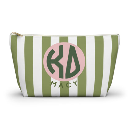 Kappa Delta Personalized Stripe Makeup Bag - Ivy Society