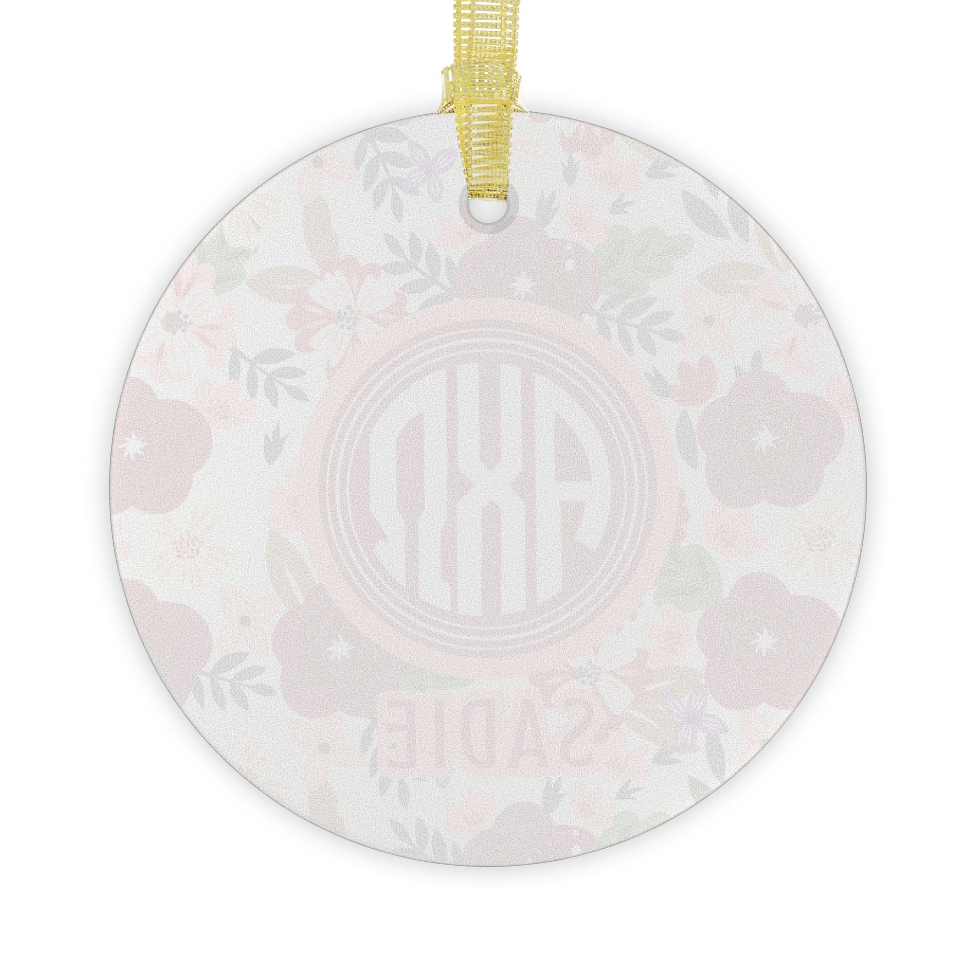 Alpha Chi Omega Personalized Floral Ornament - Ivy Society