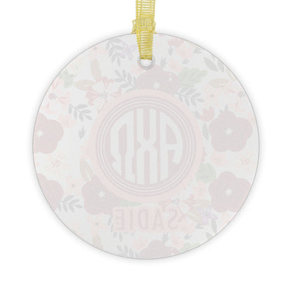 Alpha Chi Omega Personalized Floral Ornament - Ivy Society