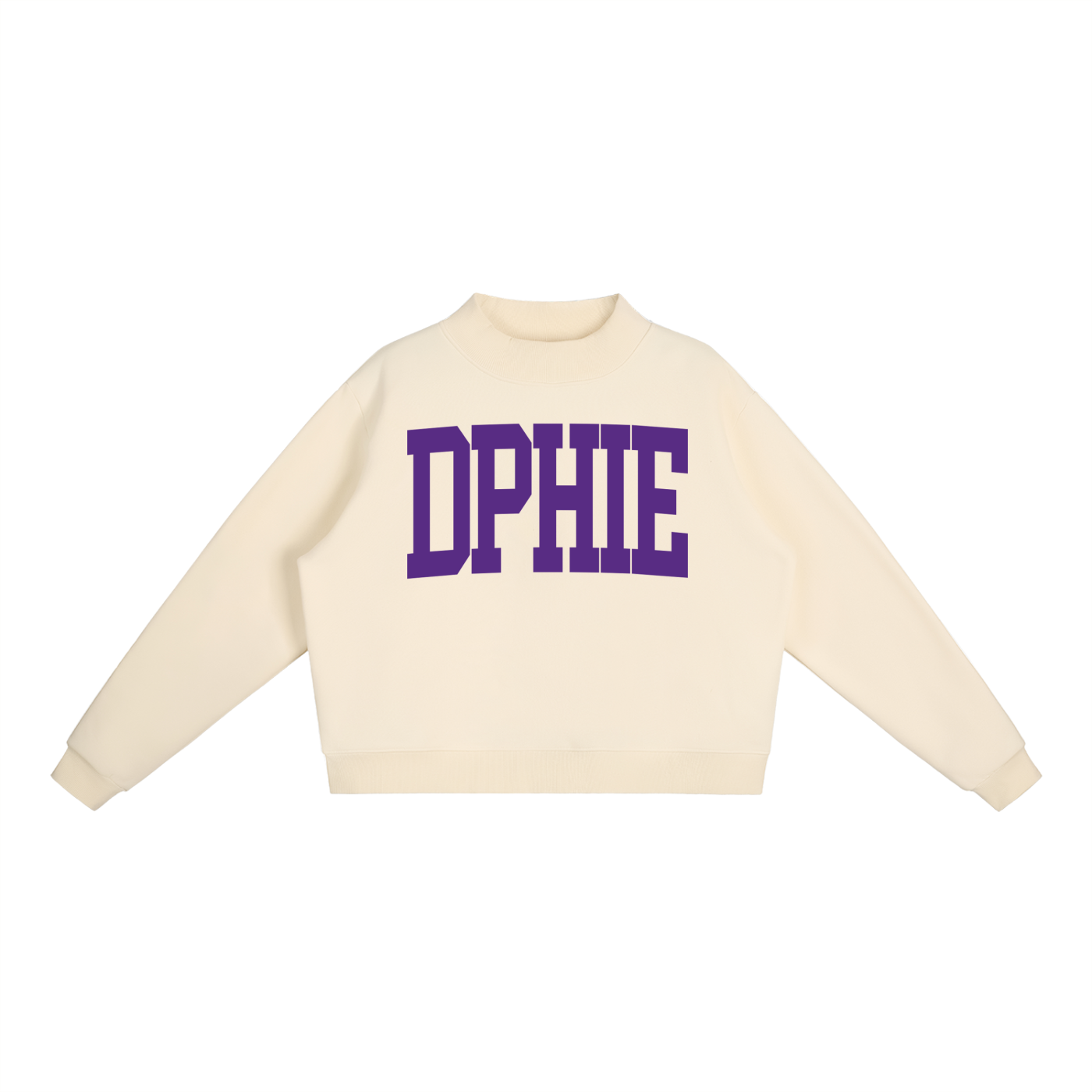 Delta Epsilon Phi Big Mock Neck Sweatshirt - Ivy Society