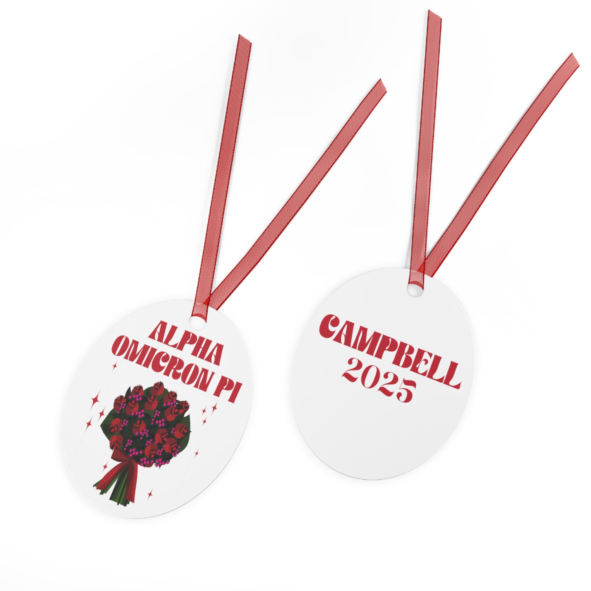 Alpha Omicron Pi Personalized Metal Ornament - Ivy Society
