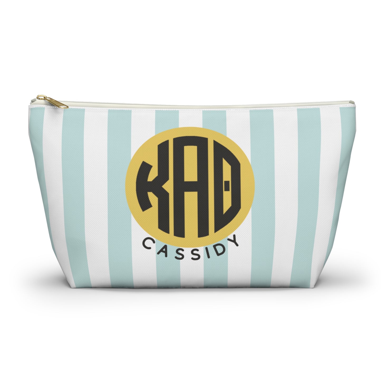 Kappa Alpha Theta Personalized Stripe Makeup Bag - Ivy Society