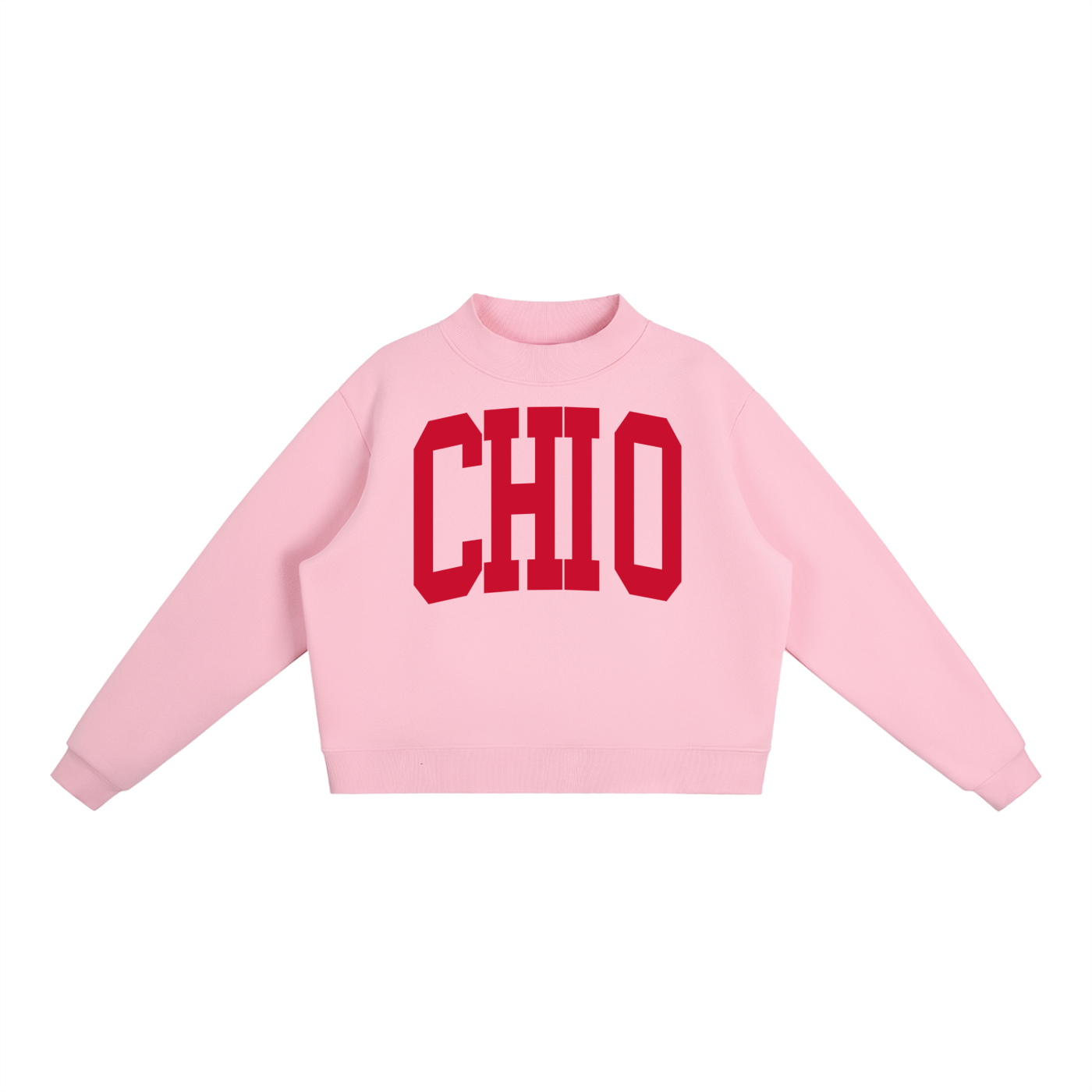 Chi Omega Big Mock Neck Sweatshirt - Ivy Society