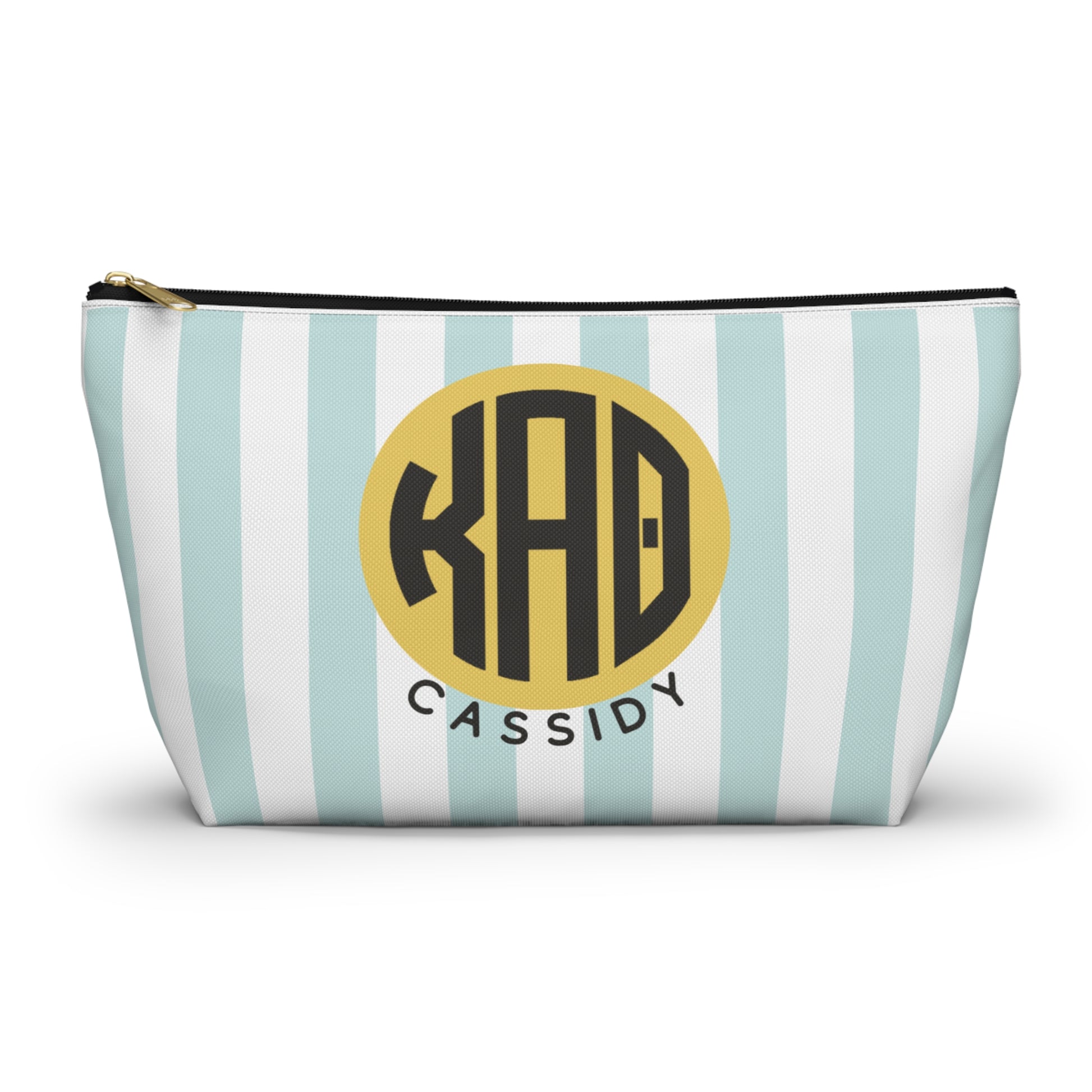 Kappa Alpha Theta Personalized Stripe Makeup Bag - Ivy Society