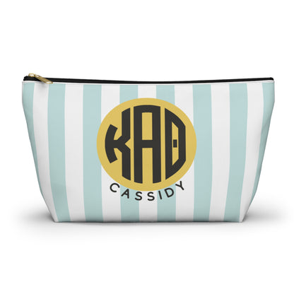 Kappa Alpha Theta Personalized Stripe Makeup Bag - Ivy Society