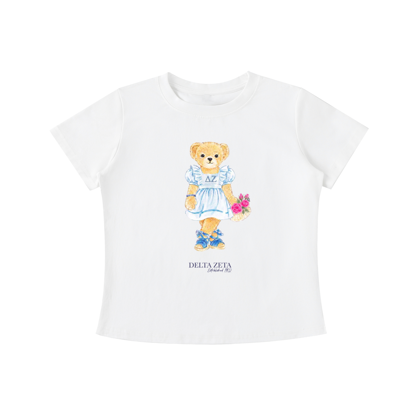 Delta Zeta Flower Bear T Shirt