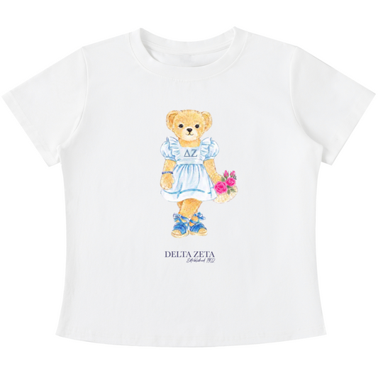 Delta Zeta Flower Bear T Shirt