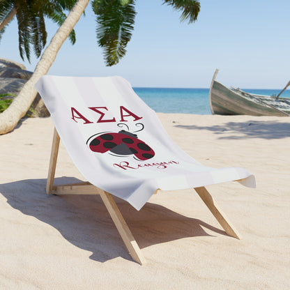 Alpha Sigma Alpha Personalized Beach Towel - Ivy Society