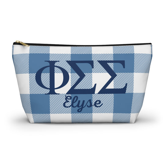 Phi Sigma Sigma Personalized Makeup Bag - Ivy Society