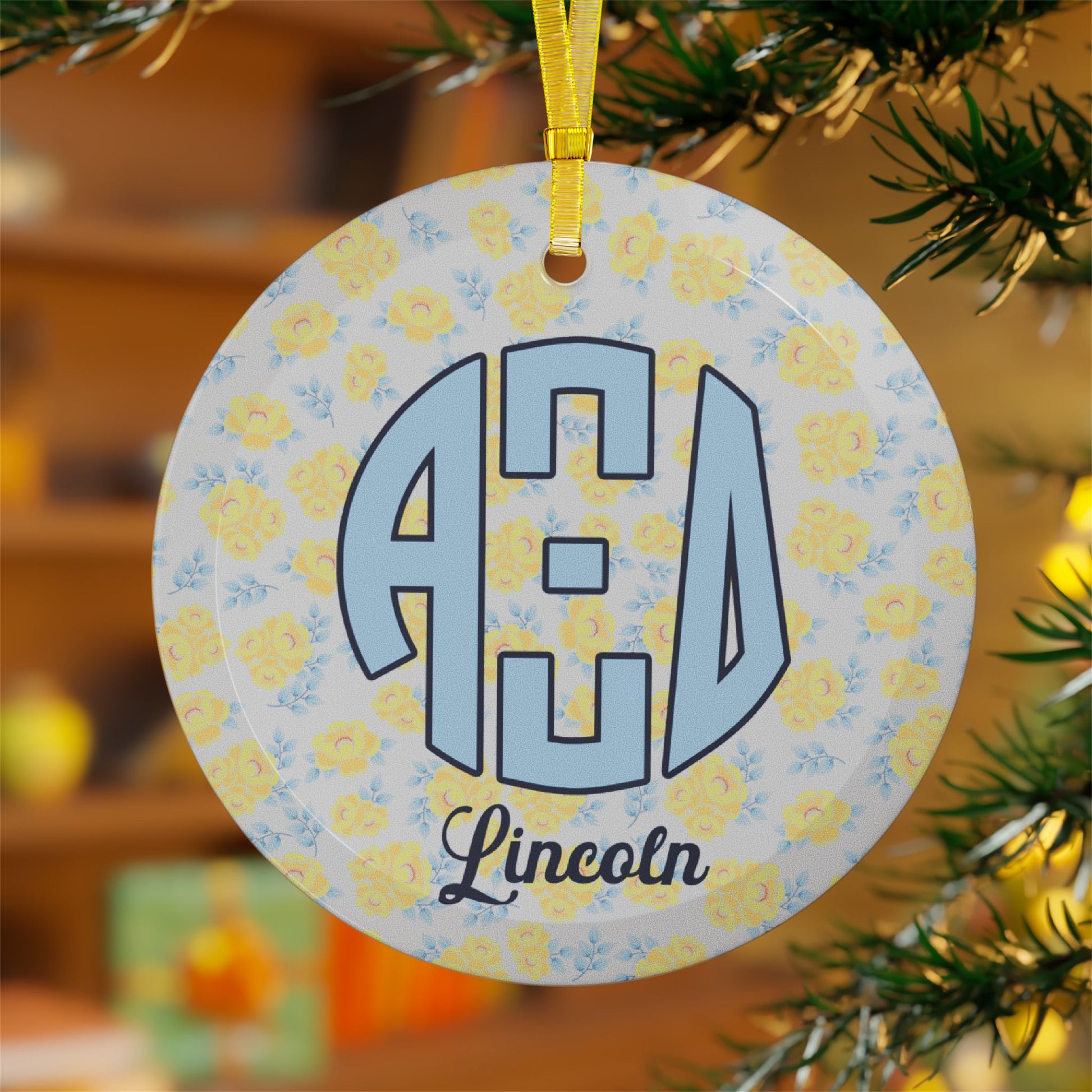 Alpha Xi Delta Personalized Flower Ornament - Ivy Society
