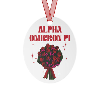 Alpha Omicron Pi Personalized Metal Ornament - Ivy Society