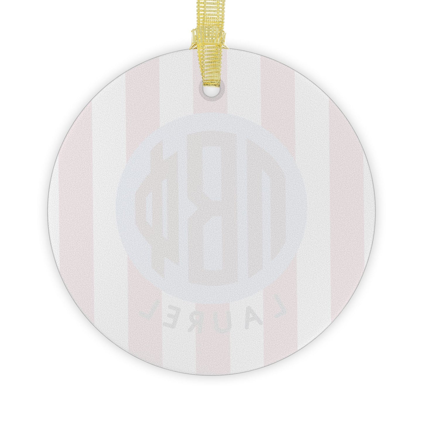 Pi Beta Phi Personalized Stripe Glass Ornament - Ivy Society