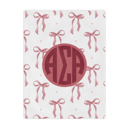 Alpha Sigma Alpha Bow Blanket - Ivy Society