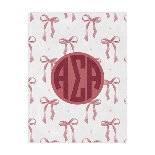 Alpha Sigma Alpha Bow Blanket - Ivy Society