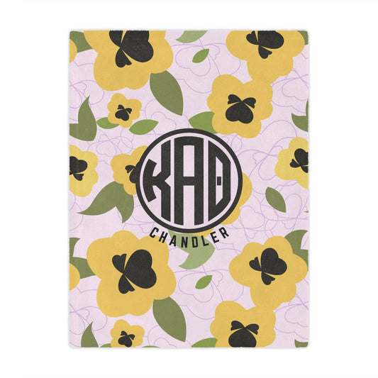 Kappa Alpha Theta Personalized Flower Blanket - Ivy Society