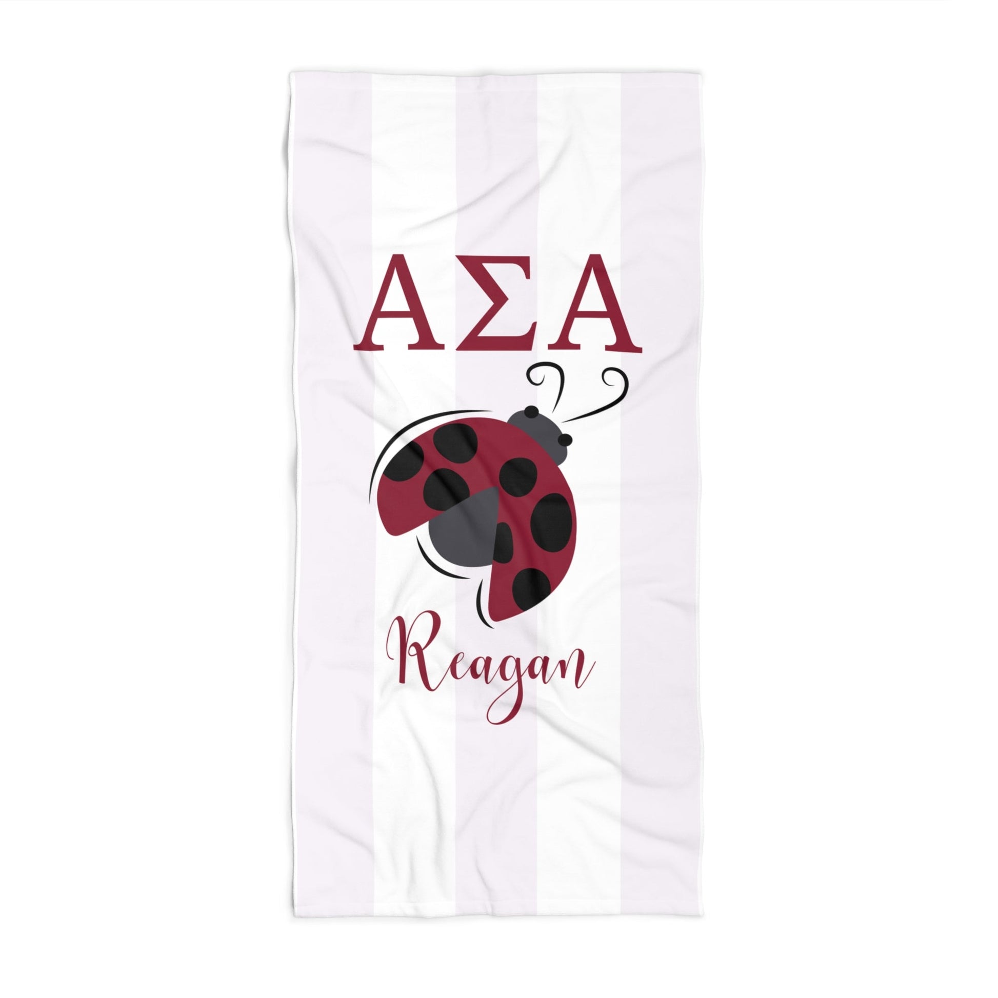 Alpha Sigma Alpha Personalized Beach Towel - Ivy Society