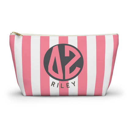Delta Zeta Personalized Stripe Makeup Bag - Ivy Society