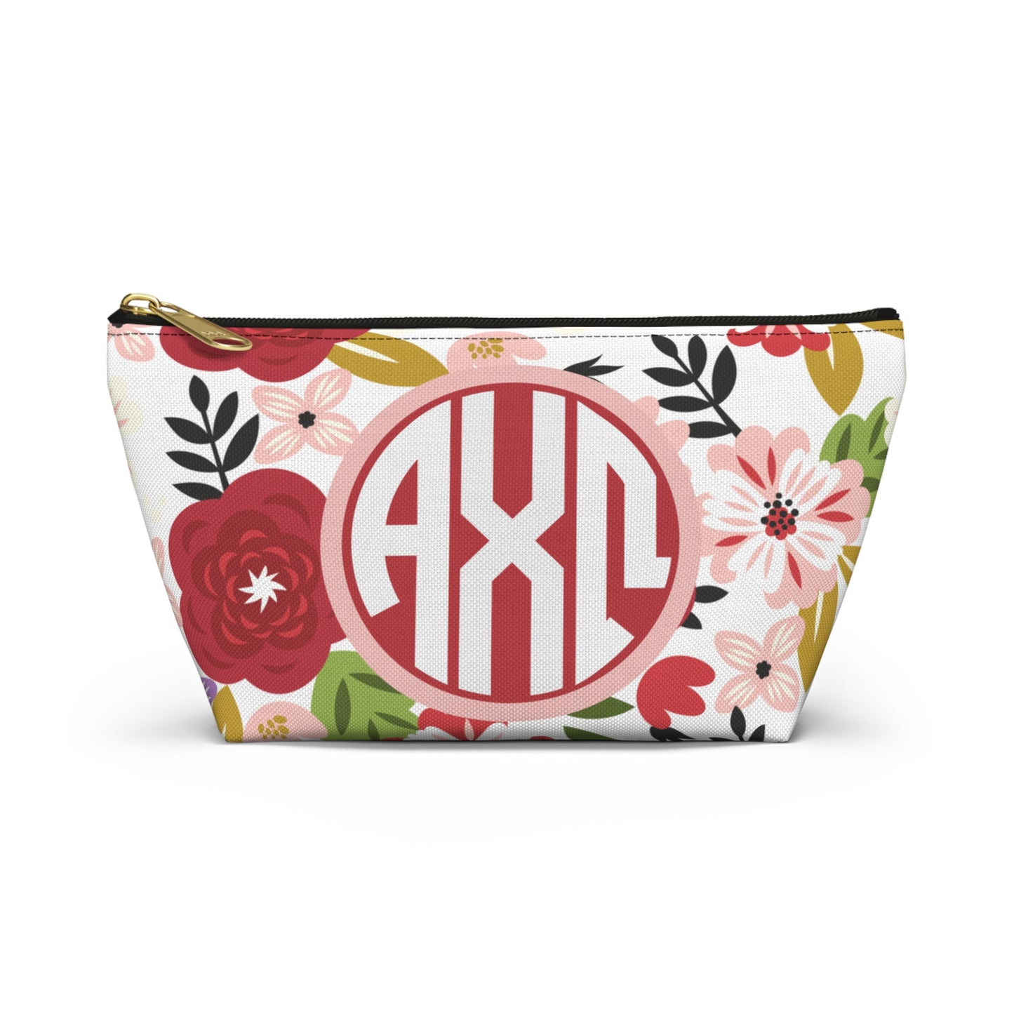 Alpha Chi Omega Floral Makeup Bag