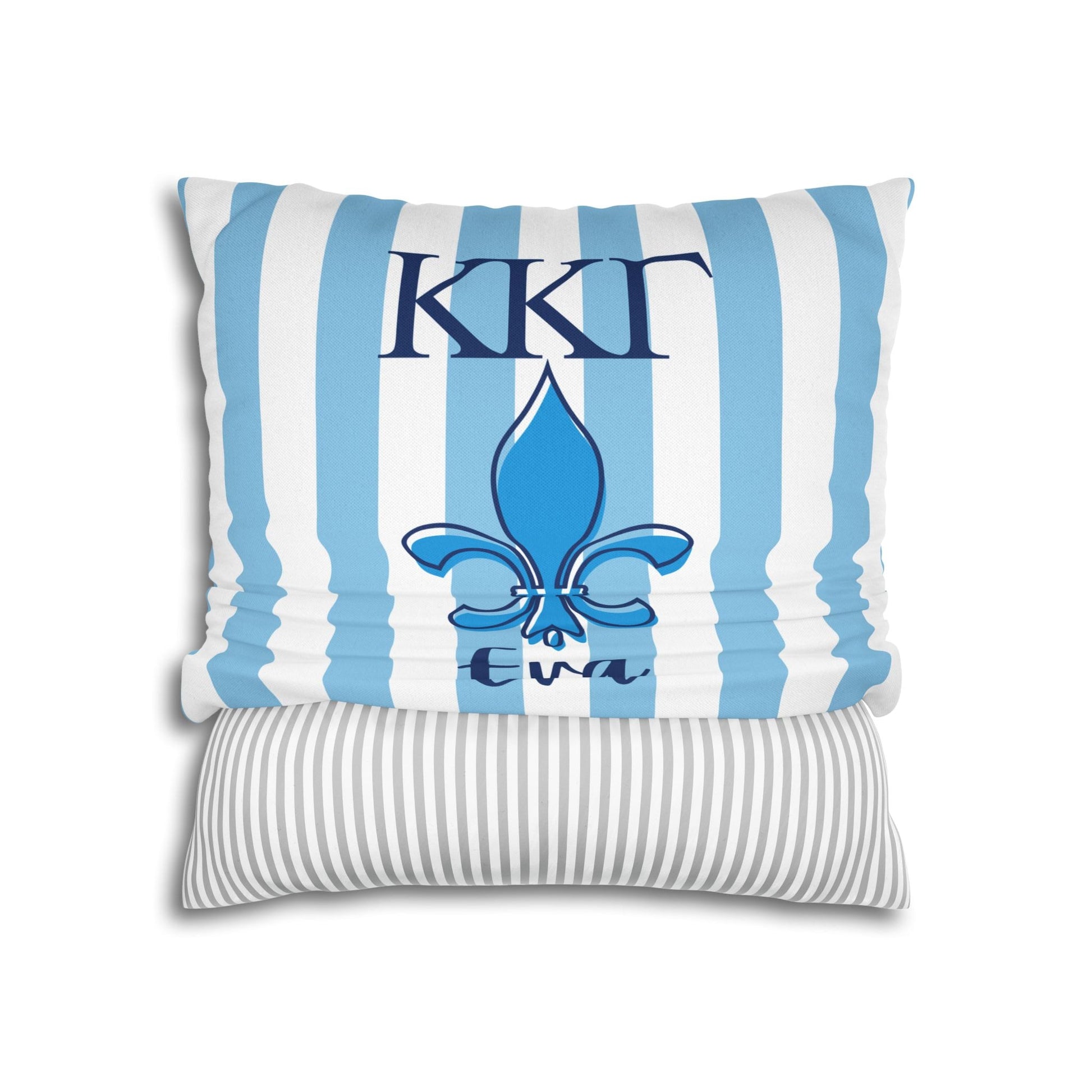 Kappa Kappa Gamma Personalized Fleur de Lis Pillow Cover - Ivy Society