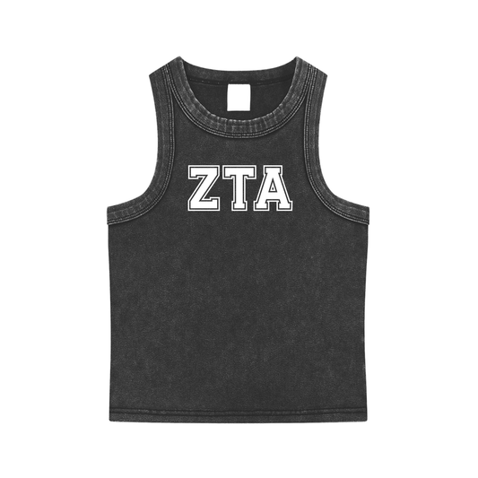 Zeta Tau Alpha Letters Tank Top - Ivy Society