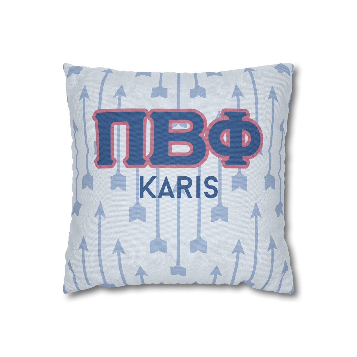 Pi Beta Phi Personalized Arrow Throw Pillow Cover - Ivy Society