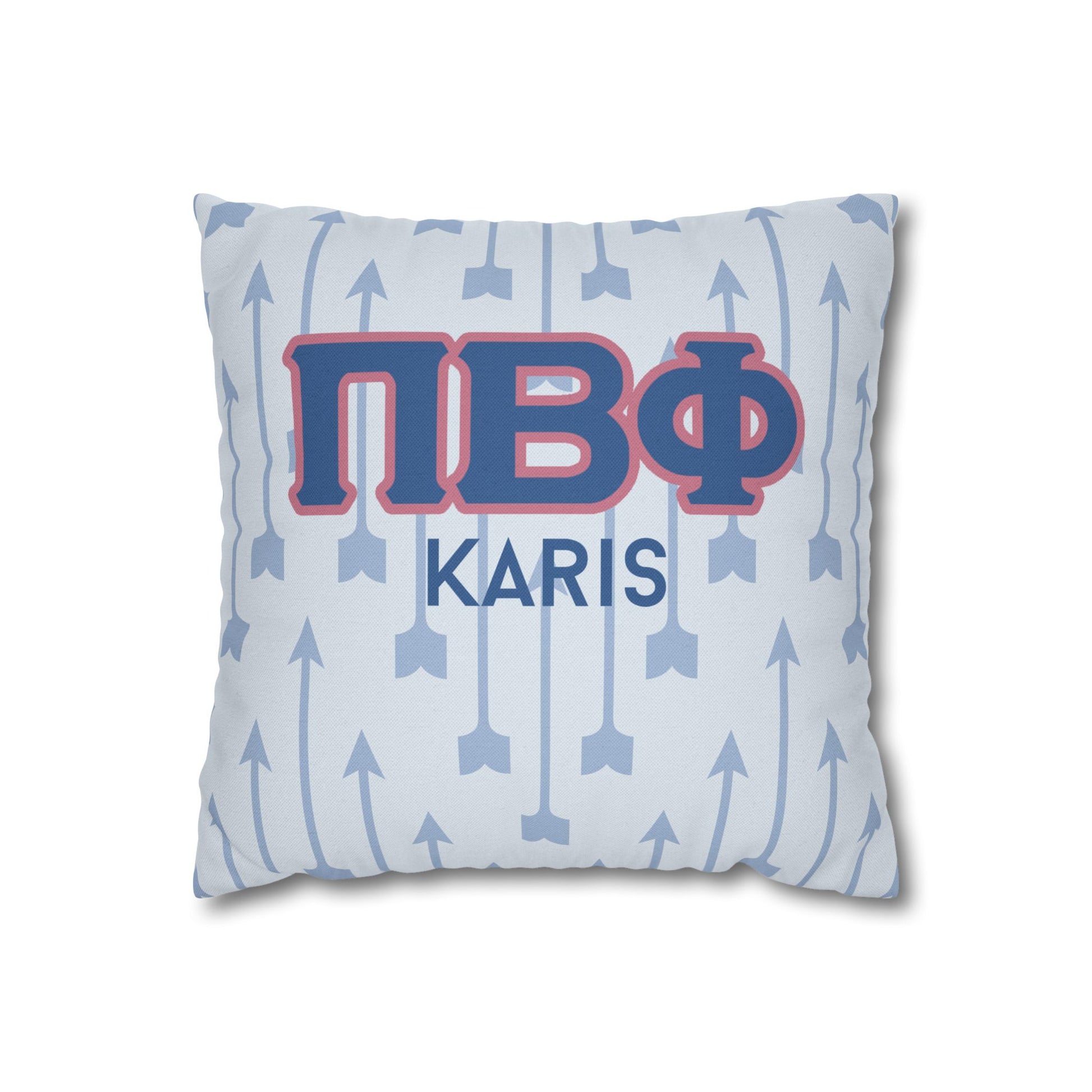 Pi Beta Phi Personalized Arrow Throw Pillow Cover - Ivy Society