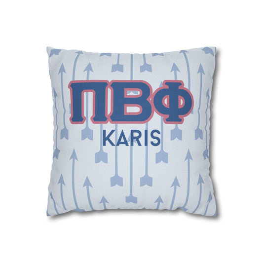 Pi Beta Phi Personalized Arrow Throw Pillow Cover - Ivy Society
